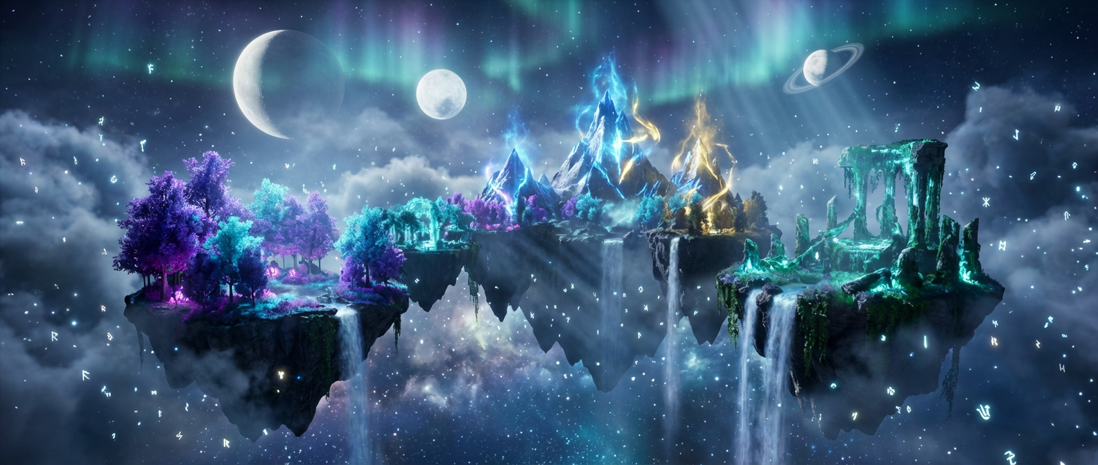 Ethereal Fantasy Landscapes with Magic Midjourney Prompt